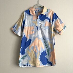 Nike SB Printed Skate Polo Shirt Pastel Multicolor Size Large Skater Hipster